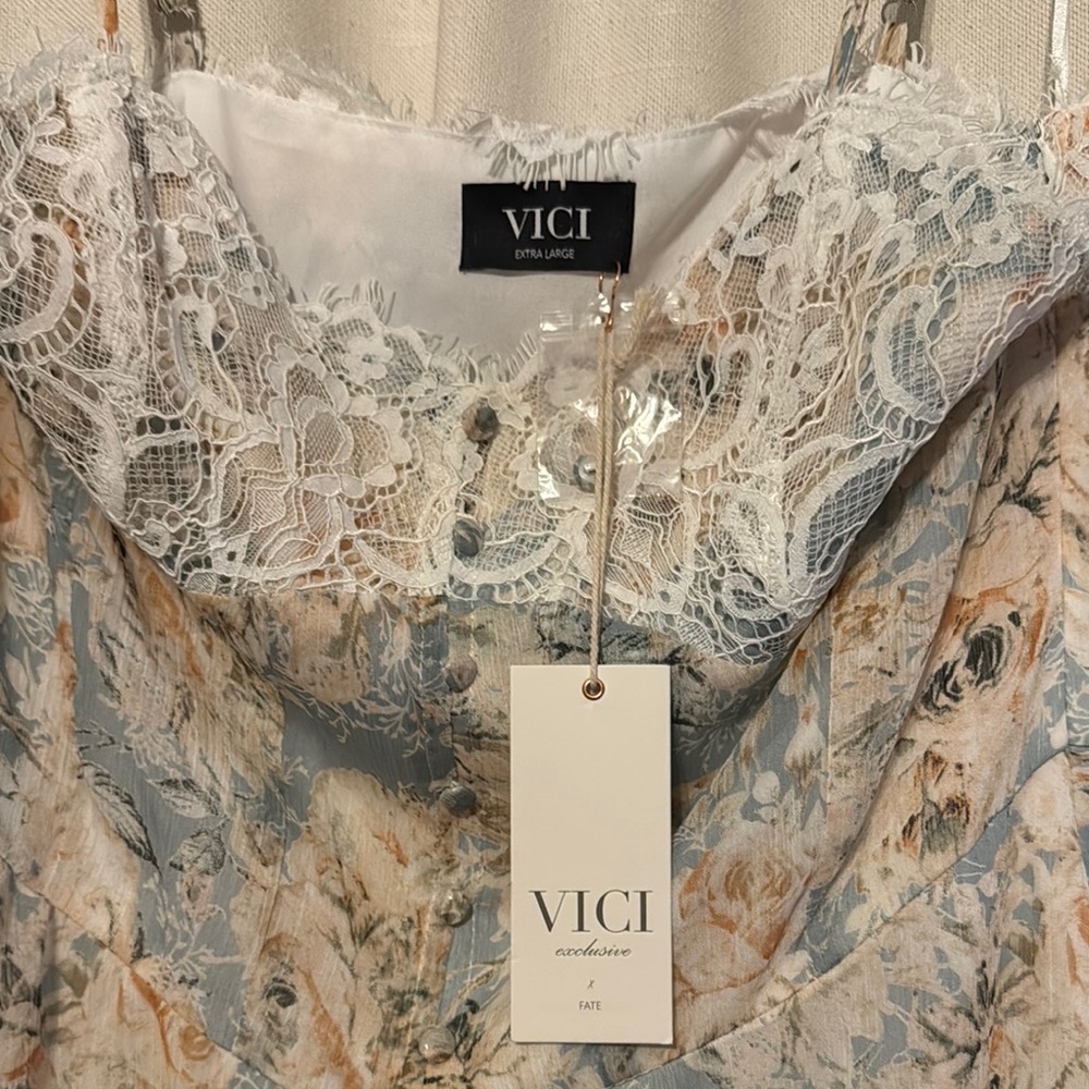 New with tags! Floral Lace Maxi Dress - Picture 5 of 5